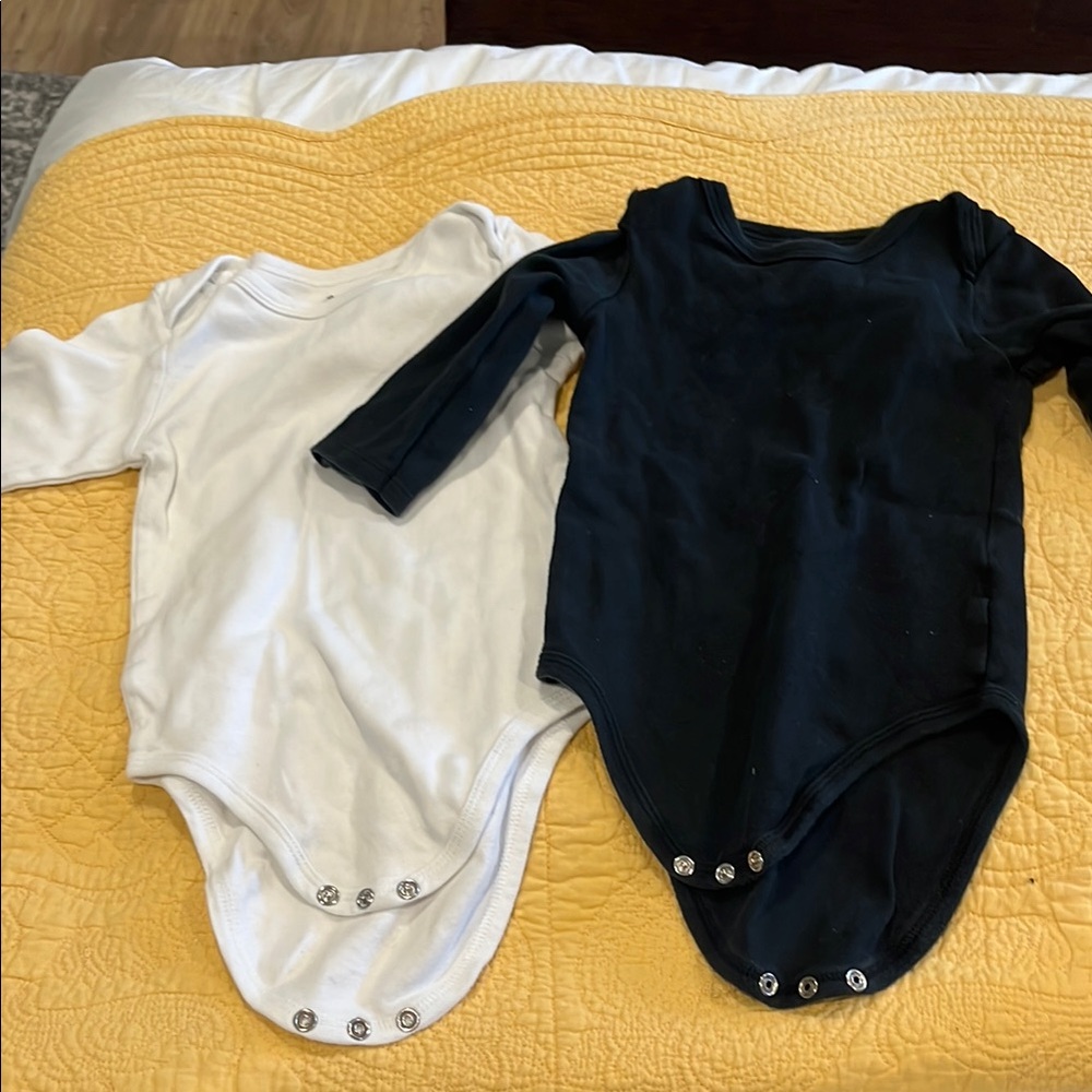 White and Black Bodysuits Soft Stretchy One Pieces Onezies.